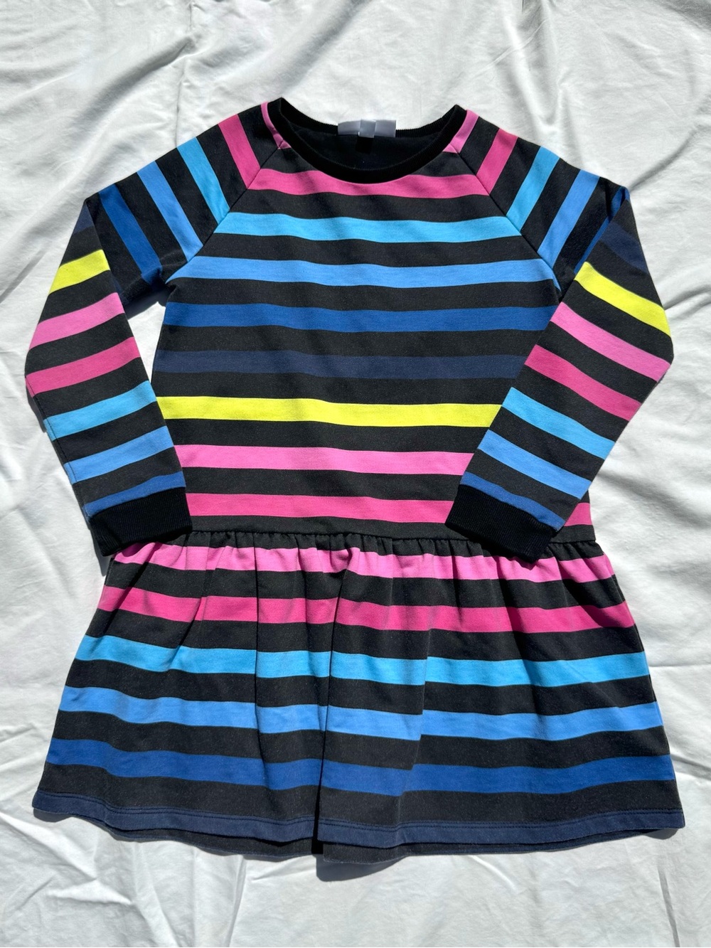 Rockets of Awesome Girls' Striped Long-Sleeve Dress size 7